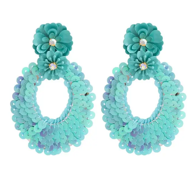 huge flower earrings