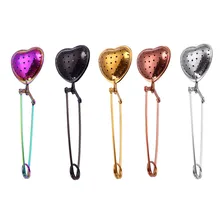 Сетчатое ситечко для чая шар в форме сердца, ситечко для чая, ситечко с практичной защелкой, диффузор для специй, фильтр для кофе, кухонные гаджеты