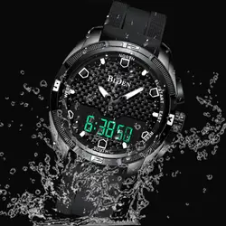 BIDEN Элитный бренд для мужчин модные спортивные часы кварцевые аналоговые Дата человек повседневное Силиконовые Военная унифо