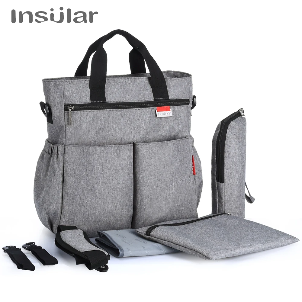 Insular цветная сумка для детских подгузников, сумки для детских колясок, водонепроницаемая сумка для мам, многофункциональная сумка для мам