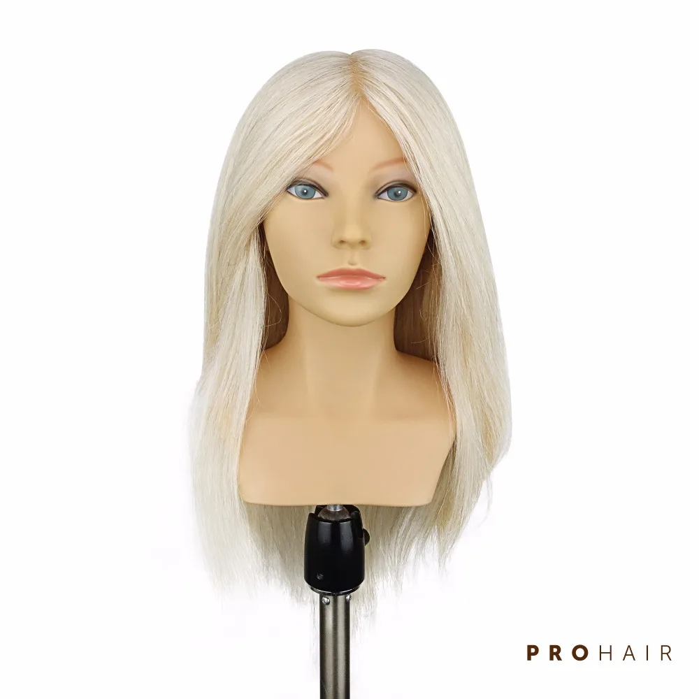 PROHAIR OMC одобренный 40 см 1" человек с козьей шерсти соревнования манекен головы Парикмахерская манекен кукла голова для парикмахеров