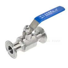 MEGAIRON " OD 25 мм нержавеющая сталь 304 санитарный полный порт шаровой клапан зажим типа сварной наконечник с ручкой