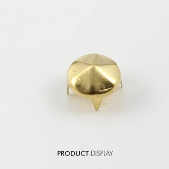 

Metal Gold Tone 4 Studs Prong Cone Spike Spot Tack Nailhead Rivets 9mm Garment Sew On Cloth Bag Sewing Supplies1000pc/K223