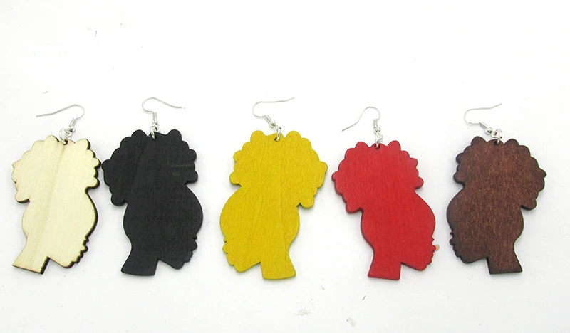 Новейшие деревянные серьги афро девушки|wooden earrings|afro wooden earringsafro girl earrings |