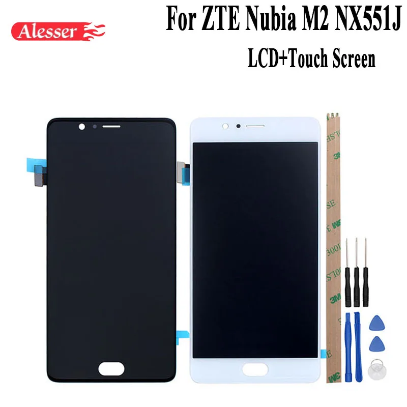 Alesser для zte Nubia M2 NX551J ЖК-дисплей и сенсорный экран 5 дюймов сборка запчасти +