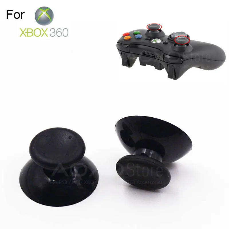 2 Pcs Black Analog Joystick Stick สำหรับ Xbox 360 จอยสติ๊ก Controller