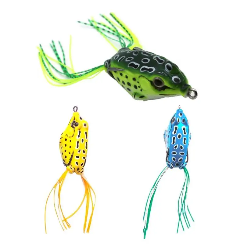 

1pc Soft Frog Fishing Lures Kit Snakehead Lure Topwater Floating Ray Frog Artificial Bait pesca Killer Fishing