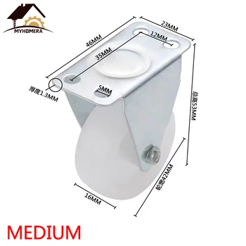 

4pcs Myhomera 30KG/ 1.65'' Universal Swivel Casters Furniture Wheel Castor PP Nylon Roller Wheels Platform Trolley Chair Drawer