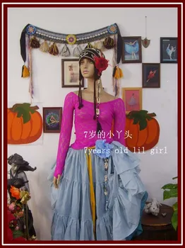 

Lace belly dance long top DP45