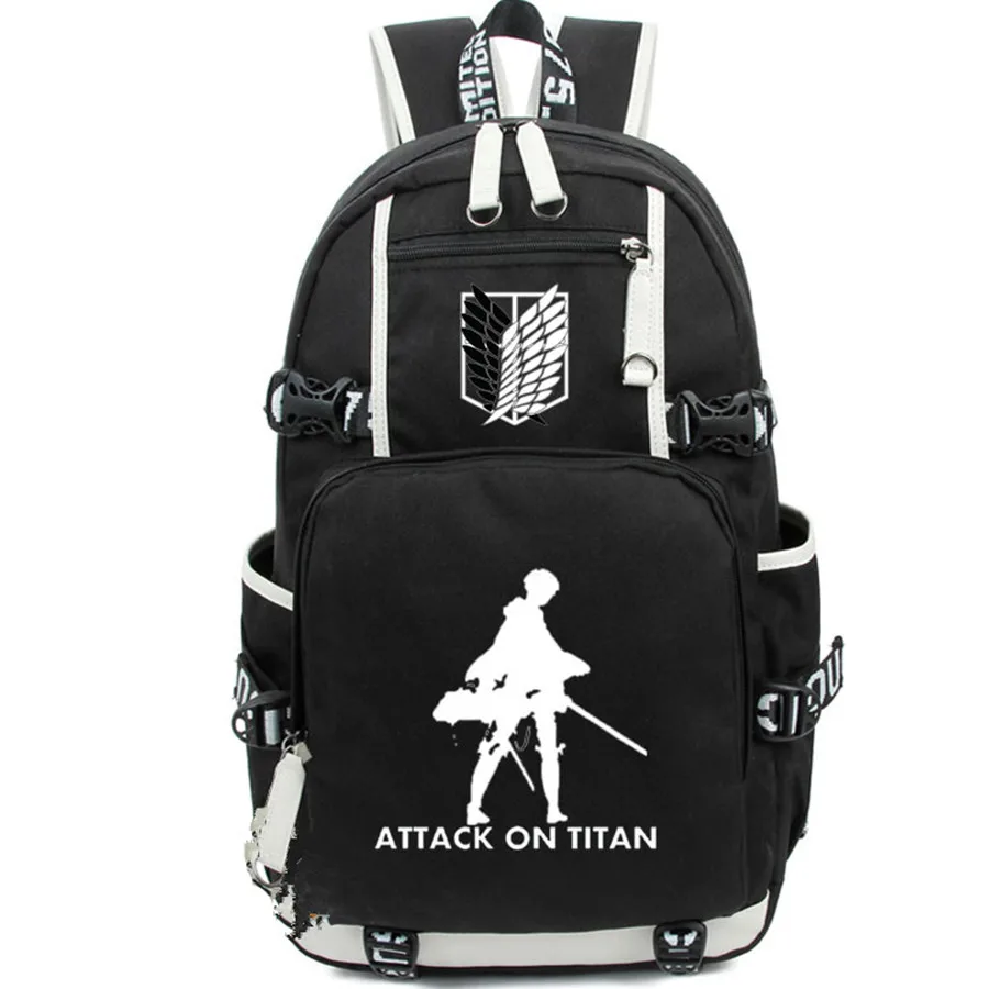 

Anime Attack On Titan USB Port Backpack Student School Printing Bag Casual Bag Cosplay Gifts
