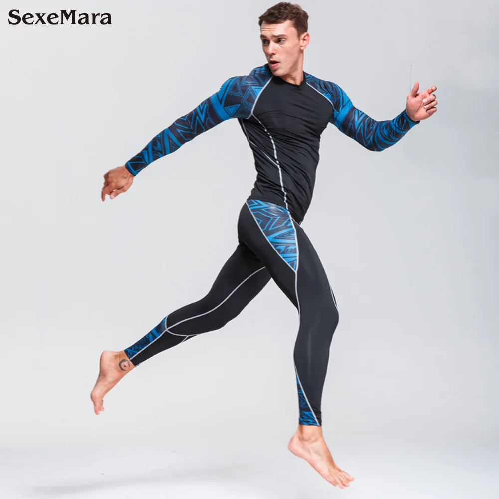 Men's Gym Underwear fitness sportswear tights Long Johns running