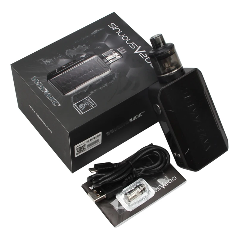 Wismec SINUOUS V200 набор с 3 мл Amor NSE Tank 200W MOD Vape электронная сигарета комплект WS M WL04 MTL