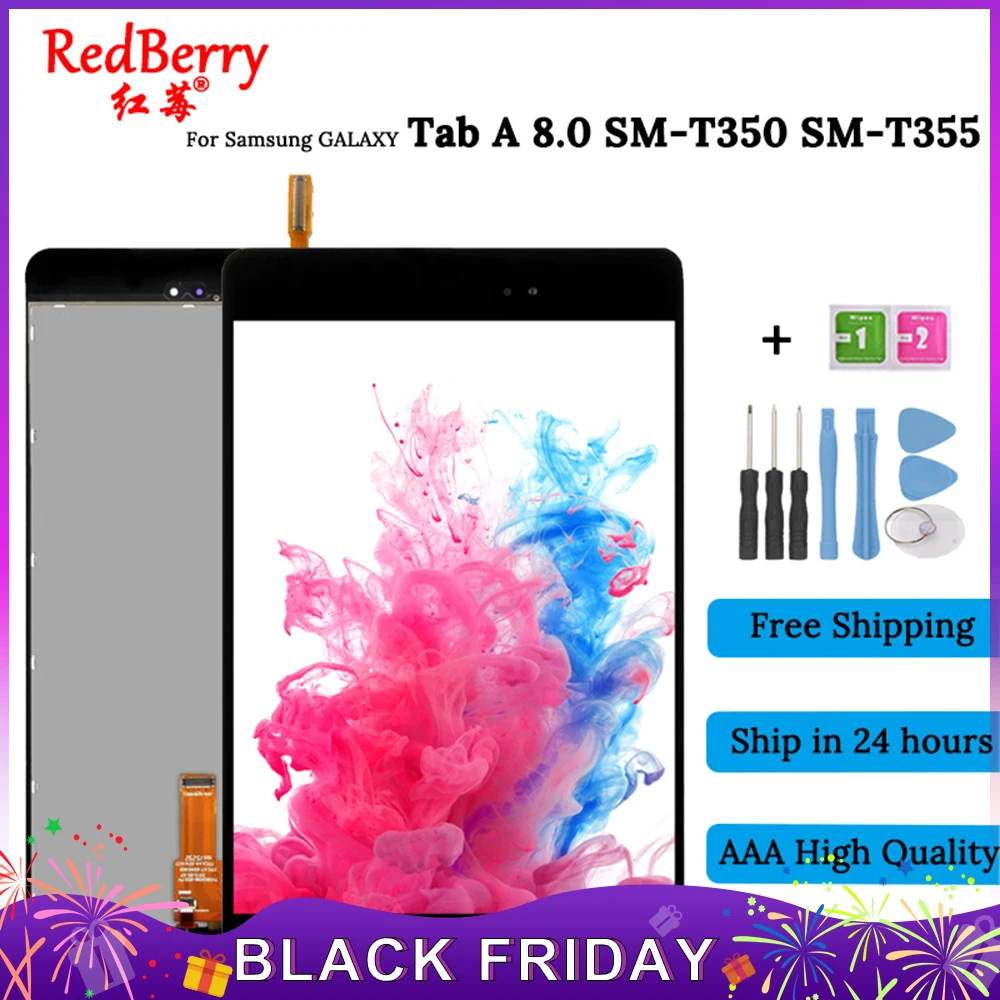 

New 8.0" LCD T350 For Samsung Galaxy Tab A 8.0 SM-T350 T350 SM-T355 T355 LCD Display Matrix Touch Screen Digitizer Full Assembly