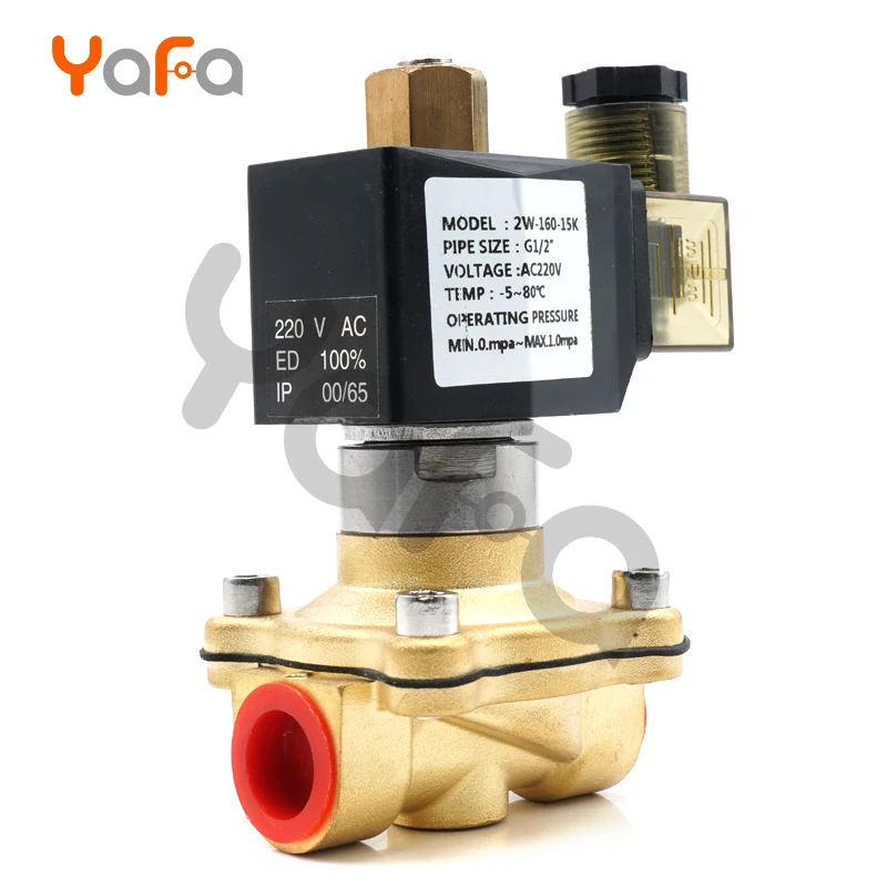 DC12/24 V AC110/220 1/8 &quotBSPP нормально открытый латунный газовый Соленоидный клапан для