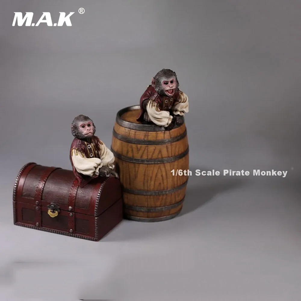 Аксессуары в масштабе 1:6 Пиратская обезьяна бочка для вина бокс с сокровищами