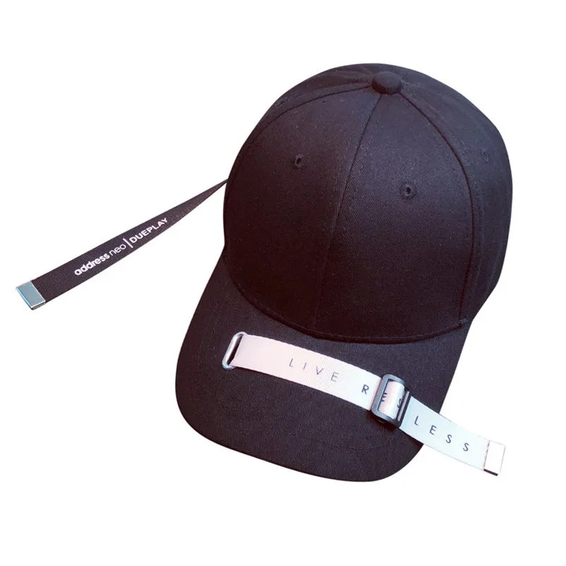 Negro Blanco carta bordado gorra de béisbol de algodón Para las mujeres Snapback Hip Hop sombreros mujer Hombre Gorras Para Hombre Baseball P3