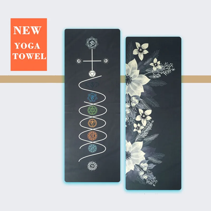 

Yoga Towel Microfiber Double-sided Pattern Non Slip 185*65 CM Yoga Mat Towel Pilates Exercise Mat Cover Soft Yoga Blanket