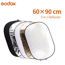 GODOX 60x90 см FT05 5in1 золото серебро белый черный софтбокс портативный складной свет Круглый Фото отражатели для студии