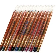 12 шт./лот 12 Цветов макияжа с глаз Подводка для глаз карандаш Водонепроницаемый для бровей Красота Pen Eye Liner губ палочки косметика Средства ухода для век Макияж