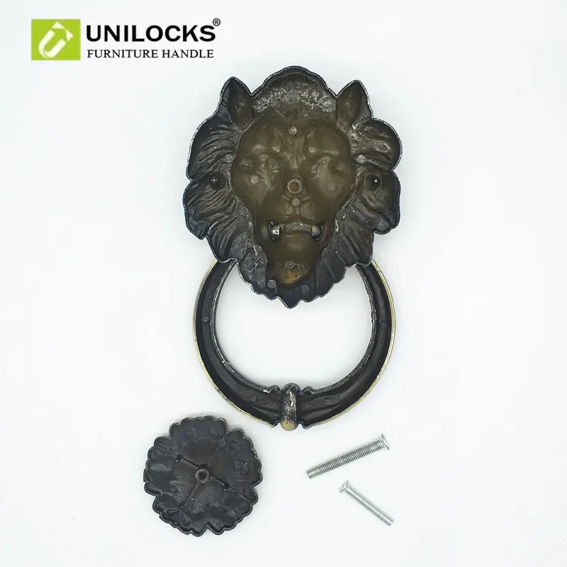 Большие Антикварные Двери в форме льва UNILOCKS 20 см дверные ночки домашний декор
