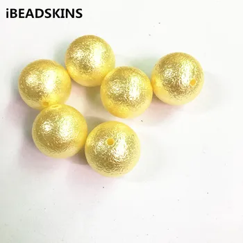 

(choose size) 12mm/16mm/20mm yellow color acrylic wrinkles pearl beads for DIY chunky beads Jewelry necklace making