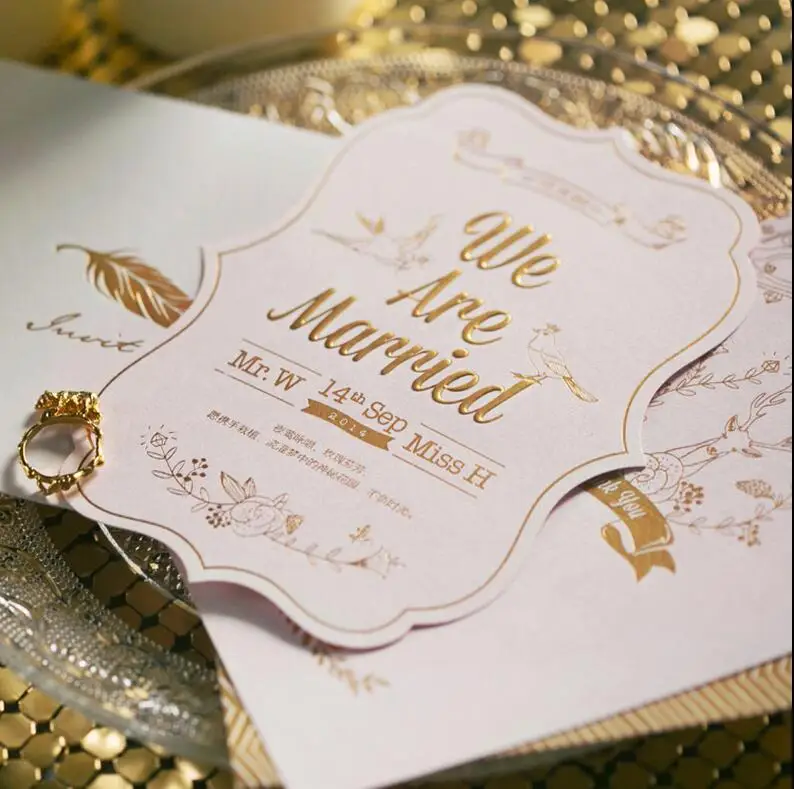 Personalized Embossing Wedding Invitation CA0762in Cards & Invitations