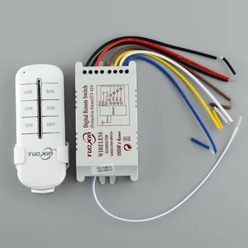 

220V 4 Channel light switch Wireless Digital Remote Control Lamp Switch Transmitter Security & Home Automation