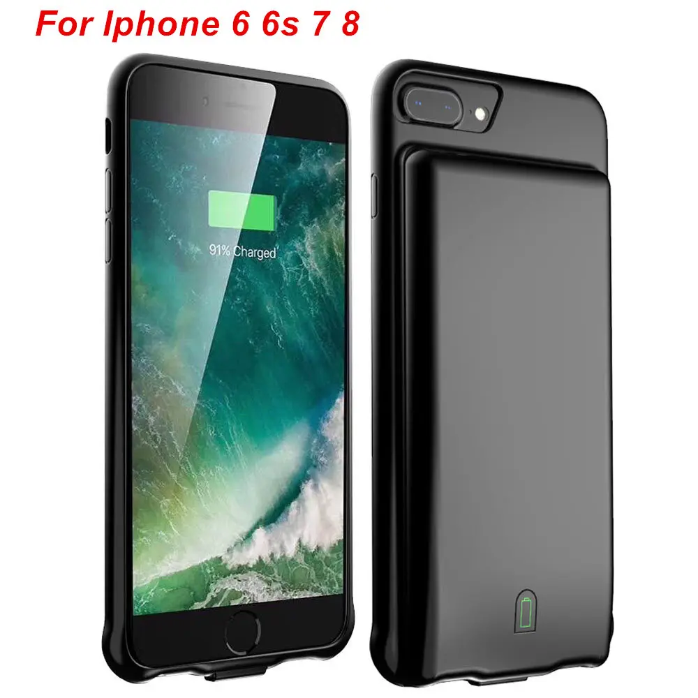

For Iphone 6 Battery Case 4500 Mah Charger Case Smart Audio output Phone Cover Power Bank For iphone 6 6s 7 8 Battery Case
