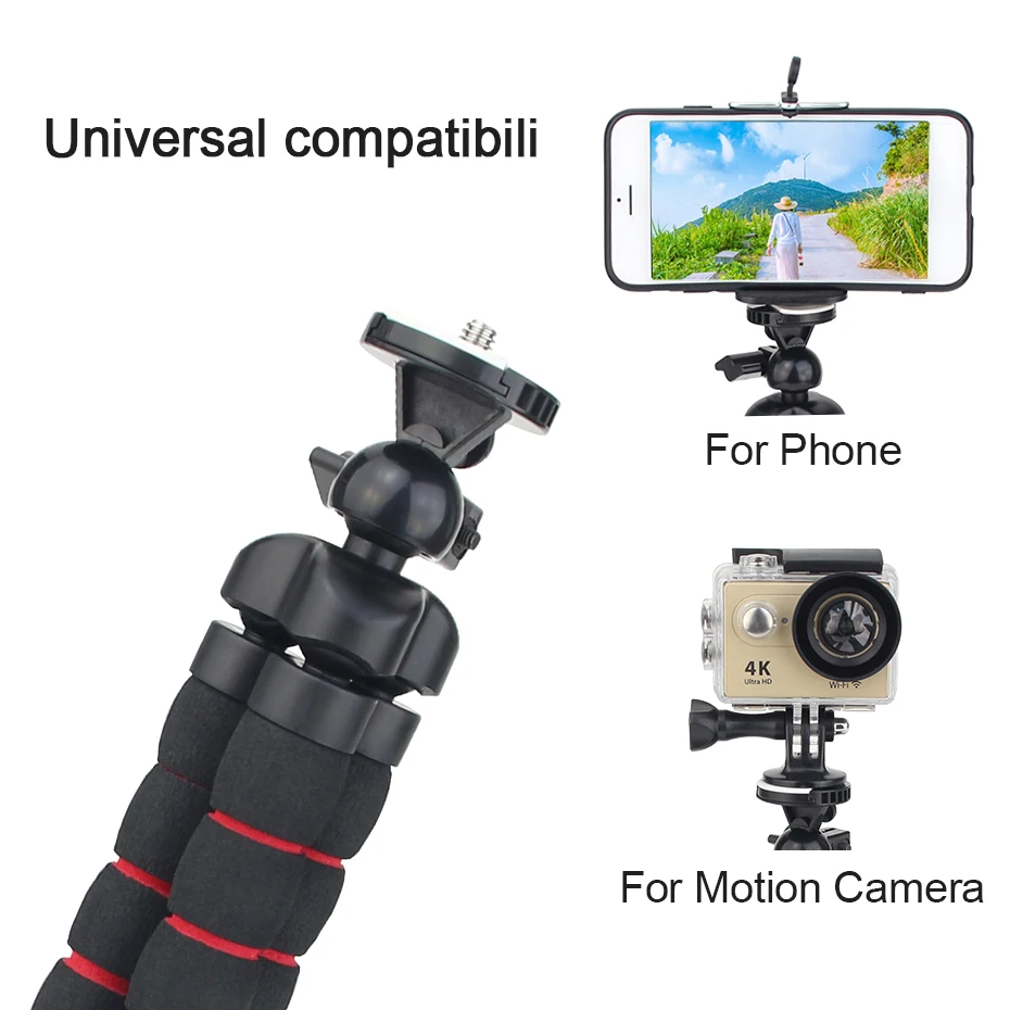 Мини штатив Гибкий Мобильный Gorillapod Осьминог штативы для iPhone GoPro DSLR камера s стол Спортивная экшн-камера черный