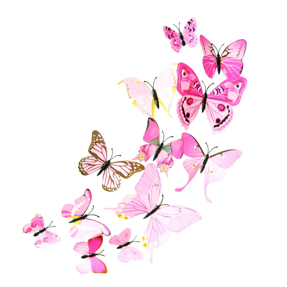 

12x 3D Butterfly Room Decor Decal Applique 100% brand new and high quality.