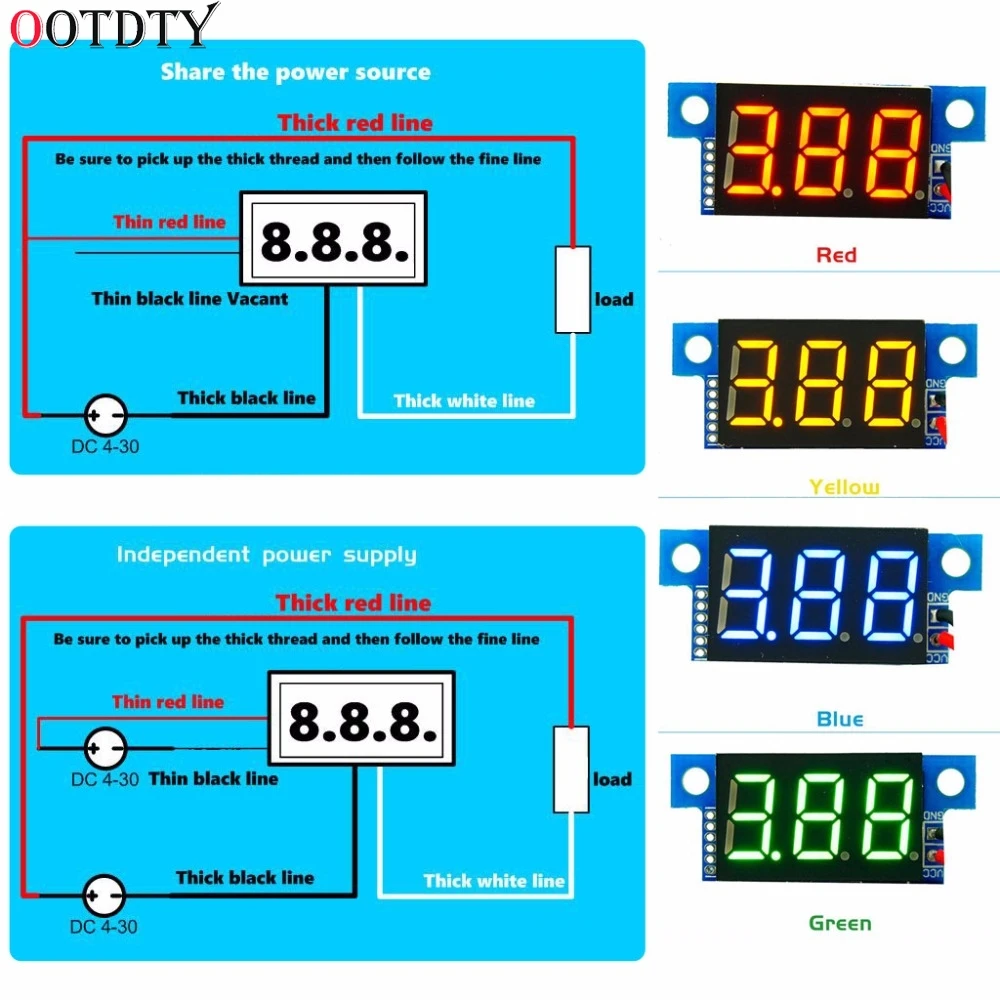 DC 4 V-30 V 0-10A цифровой светодиодный амперметр переменного тока Панель метр 0.36in модуль Защита от неправильной полярности тестер инструменты