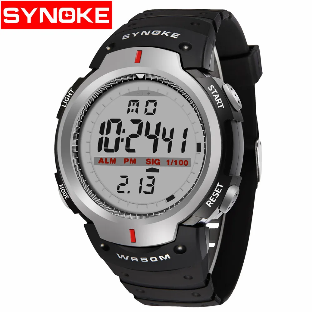 SYNOKE Waterproof Outdoor Sports Men Digital Children s watch LED Quartz Alarm Wrist Watch digital men 1