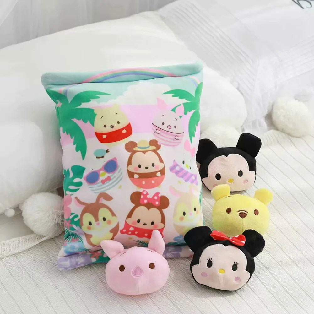 4pcs or 8pcs mini pudding dolls in a bag plush unicorn/Tsum Tsum Kt toy stuffed pillow Creative gift for children Sofa Christmas