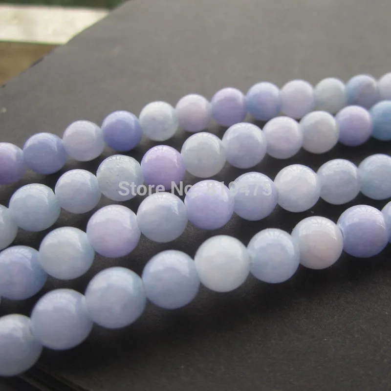 

6 8 10mm Stone Beads Round Bosi Stone Light Blue and Light Purple Color Fashion beads for jewelry