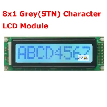 

801 8x1 8*1 Grey(STN) Character LCD Module White LED Backlight Free Shipping Free Tracking