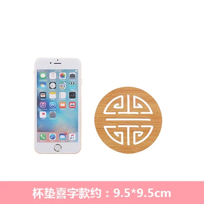 Creative practical daily necessities wooden hollow wooden insulation mat placemats - Цвет: 9