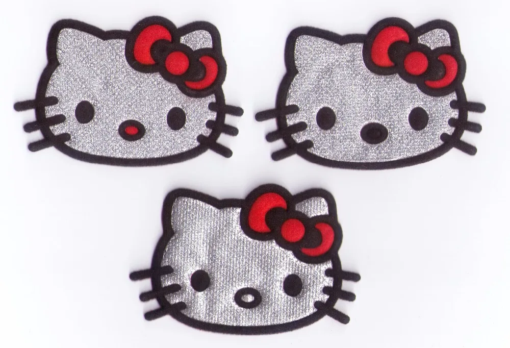 Pink & Blue & Gold Hello Kitty Iron On Patches Clothes Shirt Hat Jean