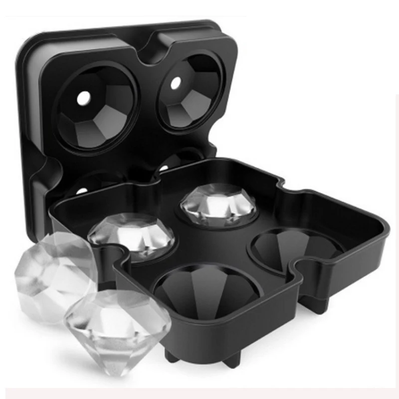 

Diamond Shape 3D Ice Cube Mold Maker Bar Party Silicone Trays Chocolate Mold Kitchen Tool Ice Cube Maker