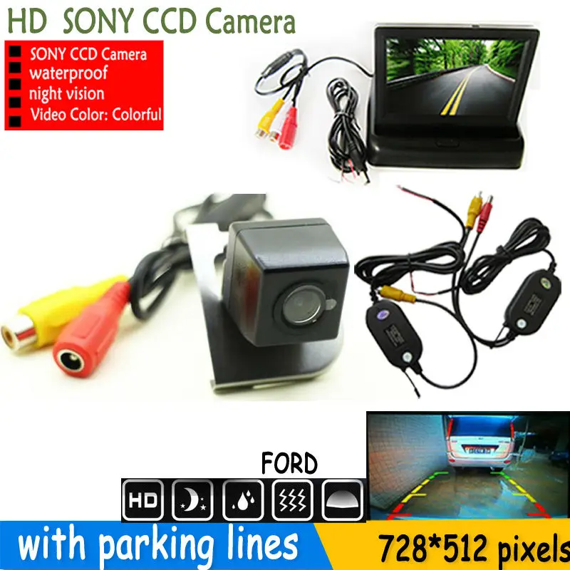 FUWAYDA WIRELESS CCD HD Car Rear View Camera With 4.3 inch view Mirror Monitor For for 2012 Ford Focus Hatchback/Sedan |