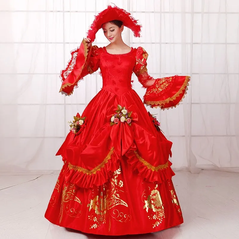 blood red gown