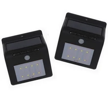 2 шт. 8LED солнечные Настенные светильники датчик человеческого тела наружные светильники водонепроницаемые для сада дома Газон лампа