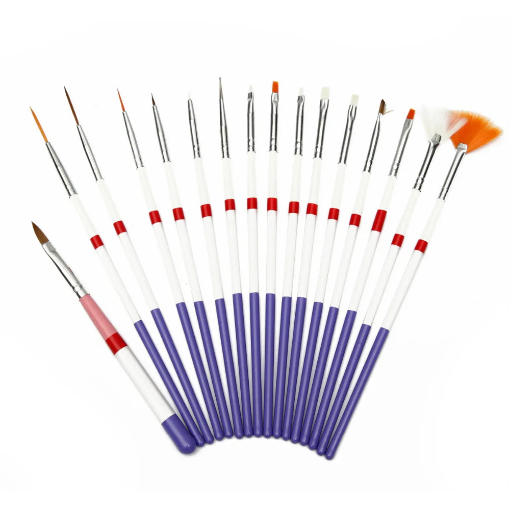 Buy 16pcs Nail Brush Brushes Set Nail Polish Gel Art