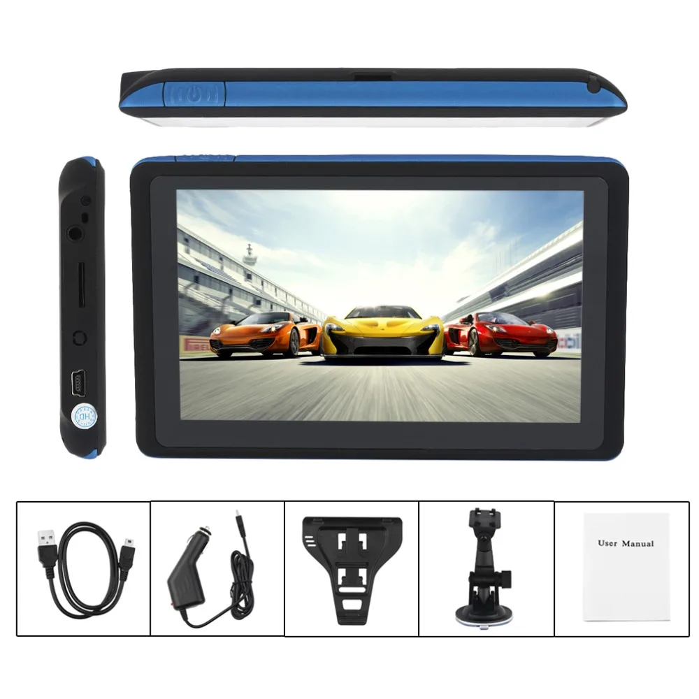 

5 Inch HD Display Cars Truck Vehicles GPS Sat Nav Navigation System 8G Automobile Navigators Free Map Download J15C17