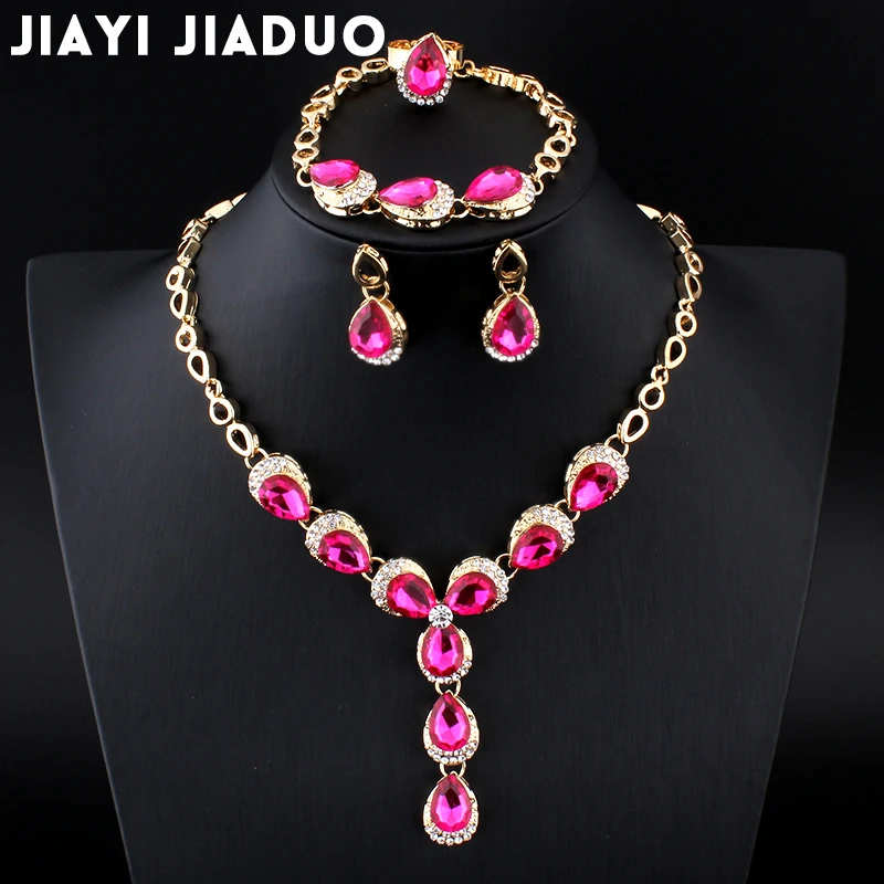 

jiayijiaduo bridal wedding jewelry set Necklace Jewelry set for Women exquisite accessories wedding pendant necklace earring