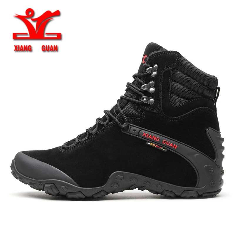 

XiangGuan new winter Wear-Resistant Camping Men Boots Tactical Sneakers Climbing Waterproof Boots for men Women Hiking Footwear