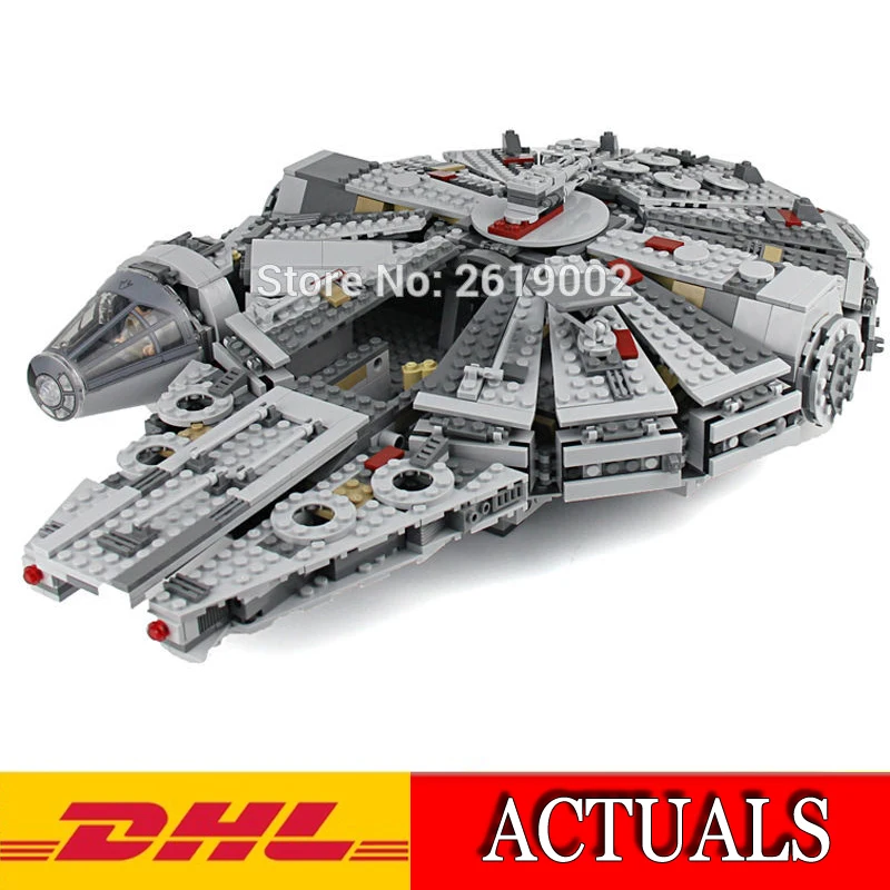 

2018 New 1124Pcs Star War series Millennium Falcon Model Building Kits Blocks Bricks Educational Toy Gift Compatible 75105