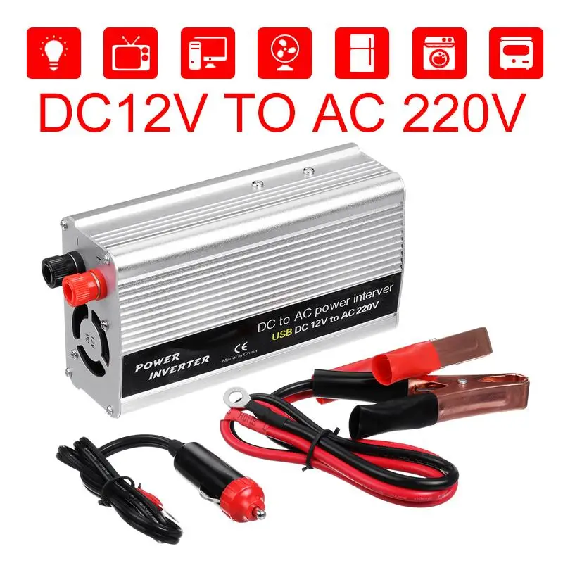 4000W Peaks Solar Power Inverter 12V 220 Voltage Modified Sine Wave USB Car Charge Converter Transformer 2000W