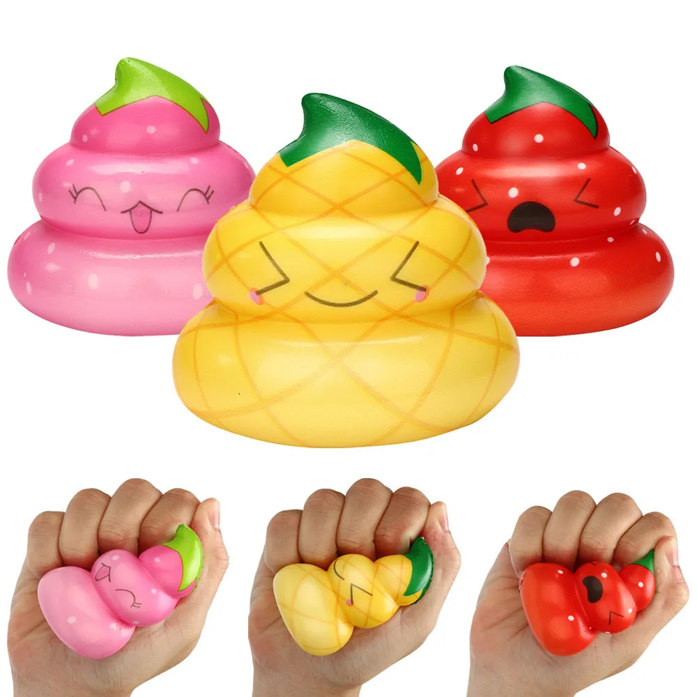 Антистрессовые сжимаемые мягкие игрушки Kawaii Yummy Fruit Poo для детей детские медленно