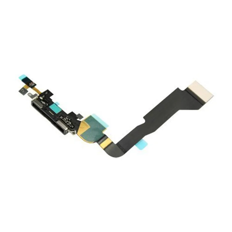 

50Pcs/lot grade A Free Shipping Black Brand New USB Charger Dock Charging port Connector Flex Cable For iPhone 4 4G CDMA