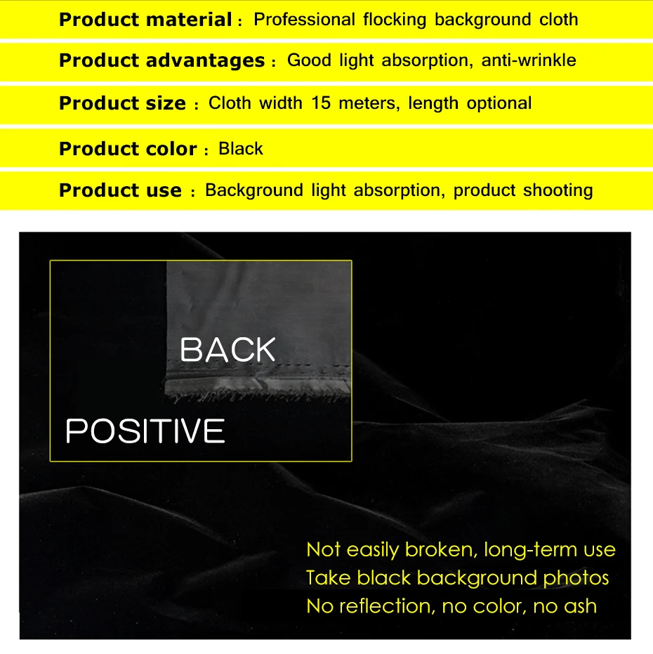 Фланель фотографии фоном ткань черный бархат стекаются ткань фотографии фон для студии наряд для фотосессий 1 м 2 м 3 м ткань